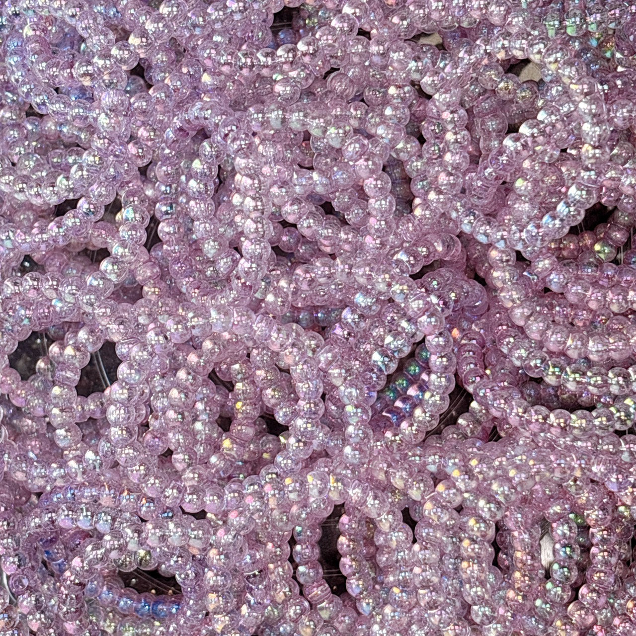⚠️1日1人1点・ 訳アリ【特価】オーロラぽこぽこ輪っか パープル ビーズ 38㎜