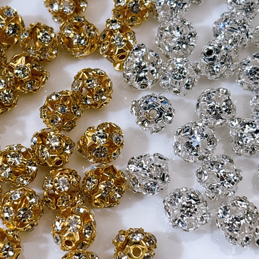 合金 ラインストーン 不規則ビーズ (20g)