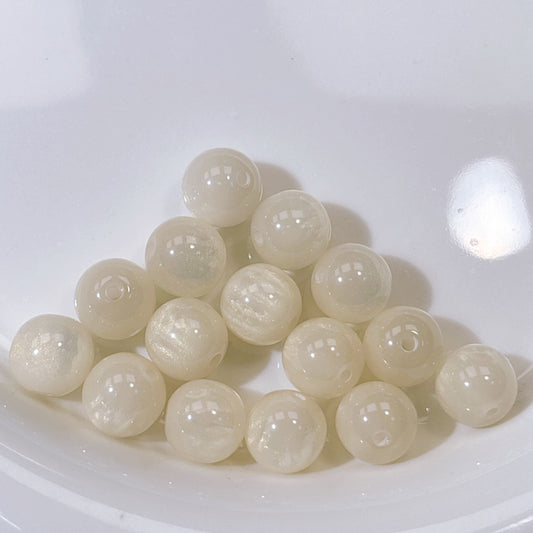 高品質 マーブルシラー ホワイト 樹脂ビーズ 10㎜