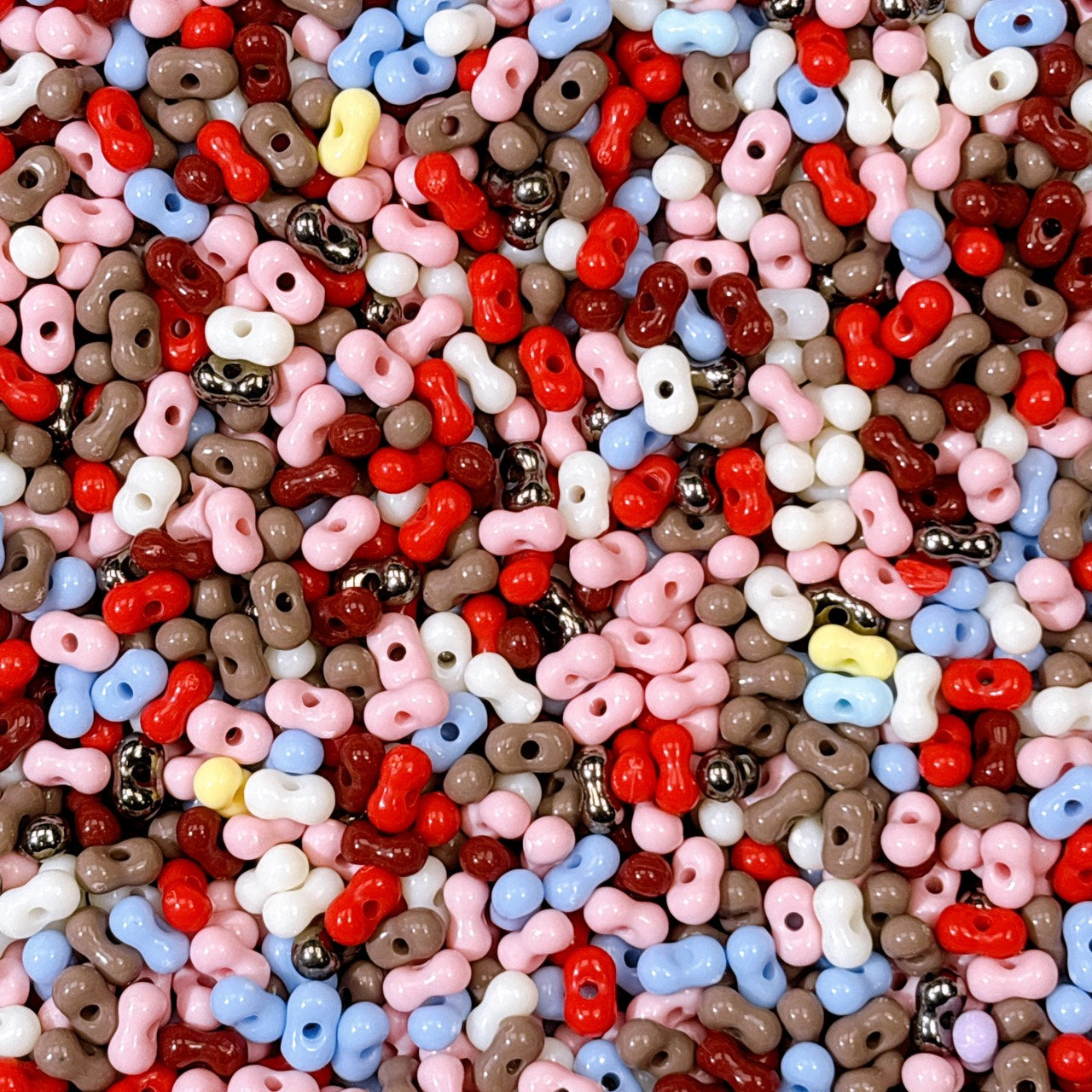 【特価】アクリルピーナッツビーズ MIXカラー (300ml)