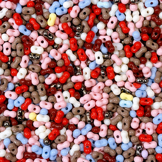 【特価】アクリルピーナッツビーズ MIXカラー (300ml)