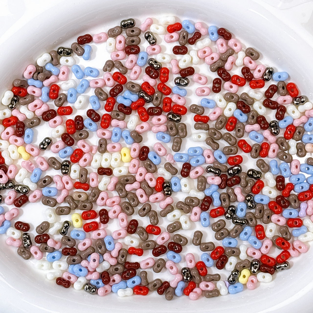 【特価】アクリルピーナッツビーズ MIXカラー (300ml)