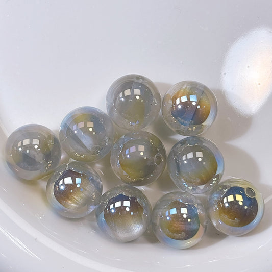 高品質 シラーinクリア ホワイト系 光学ビーズ 16㎜