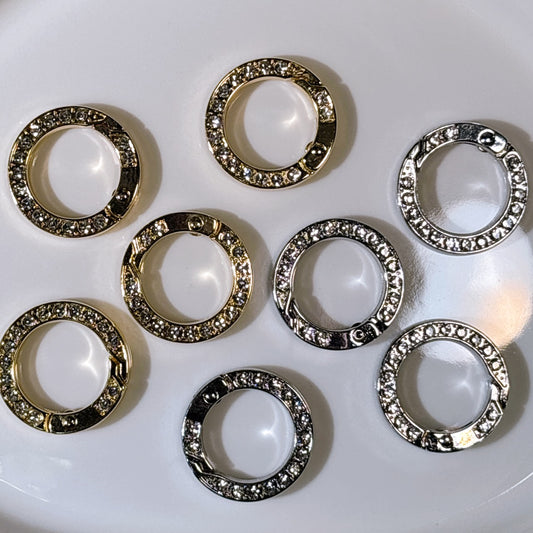 25㎜ ラインストーン カラビナ